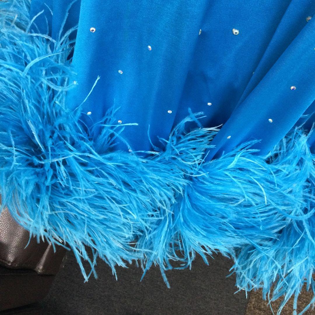 社交ダンス ワンピースドレス 7〜9号位 フェザー