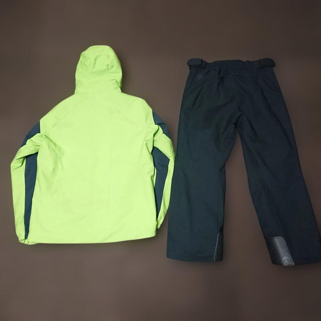 送料無料【DESCENTE】グリーンスキーウェア上下まとめ 上L下L-74