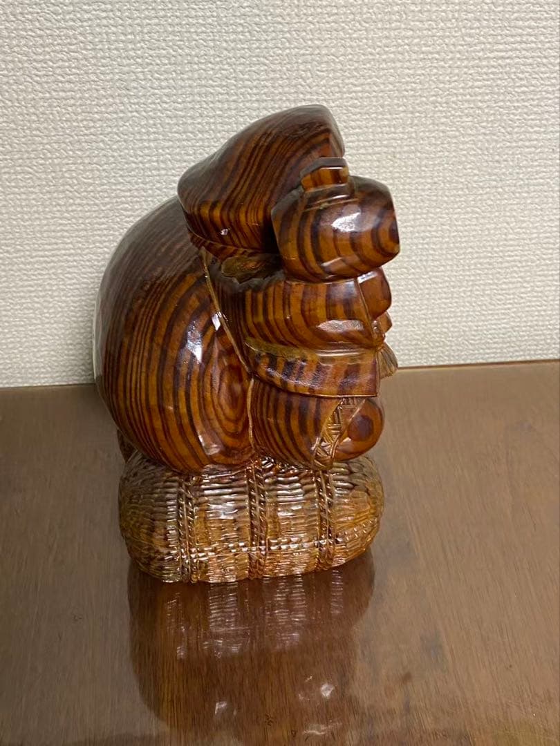 木彫り 大黒様七福神大黒様大黒天 置物 縁起物 年代物 在名