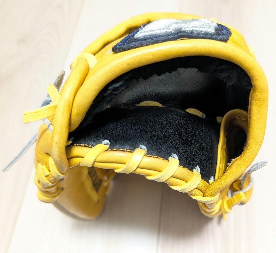 イエロー 軟式野球グローブ 日本製 ラッセルアスレティック