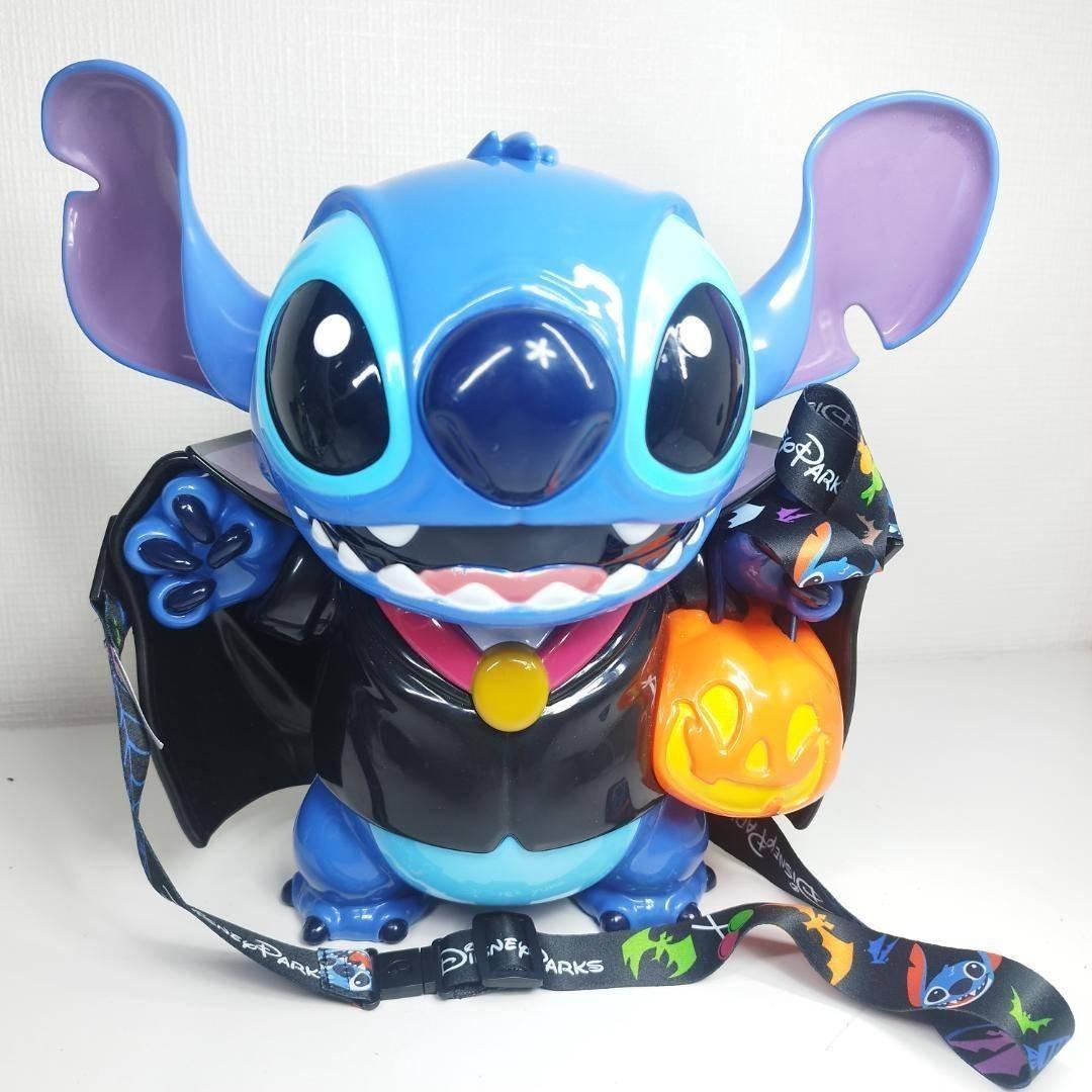 スティッチ ポップコーンバケット ハロウィン 人形 ヴァンパイア 美品 hSbb