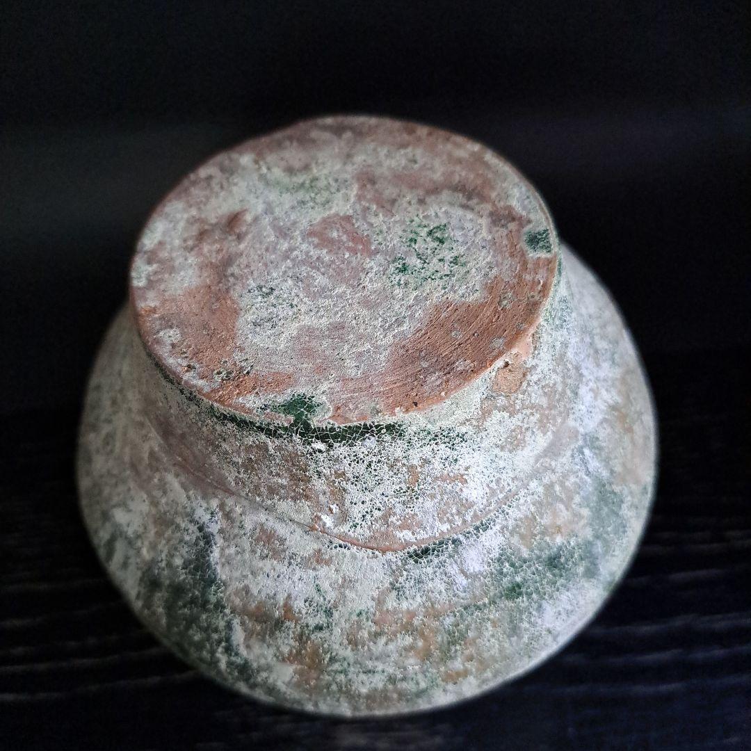 お値下げ中　　発掘品　中国古玩　緑釉銀化　古壺　　一世紀頃　漢時代