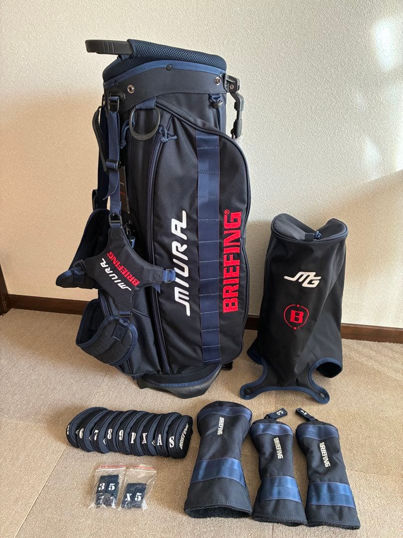 三浦技研×BRIEFING コラボキャディバッグ & ヘッドカバーセット