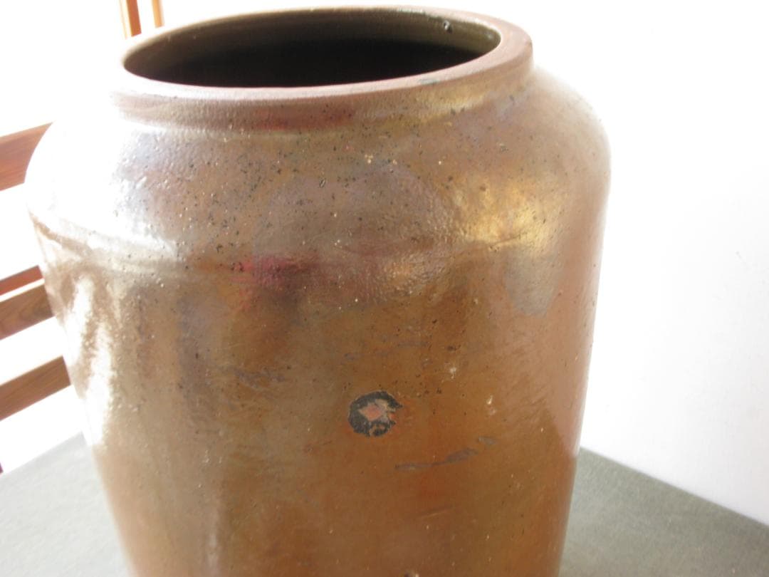 ☆　古道具　陶製　蓋付き　甕（かめ）　昭和レトロ　希少　☆