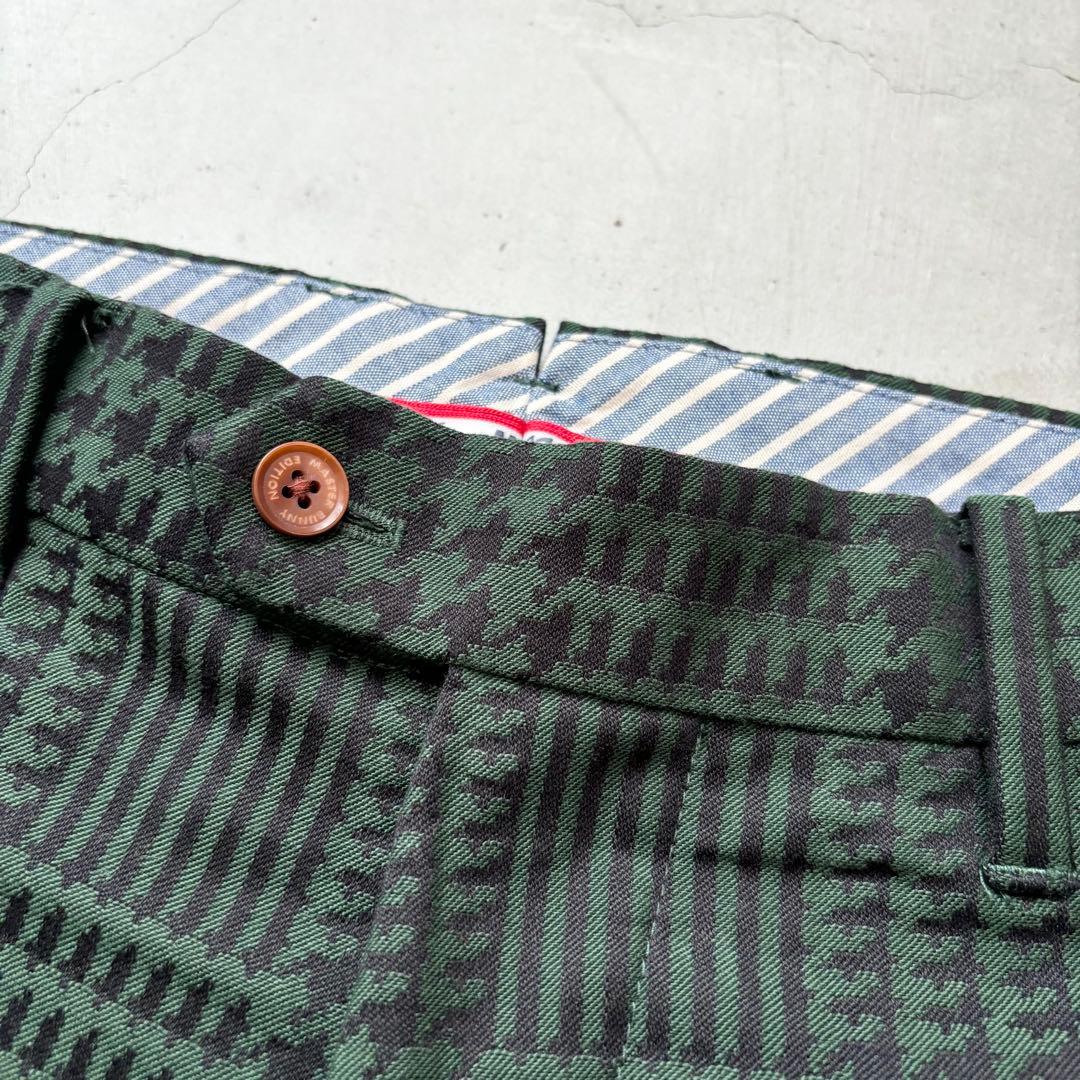 MASTER BUNNY EDITION 千鳥孔子柄 ストレッチ ロングパンツ