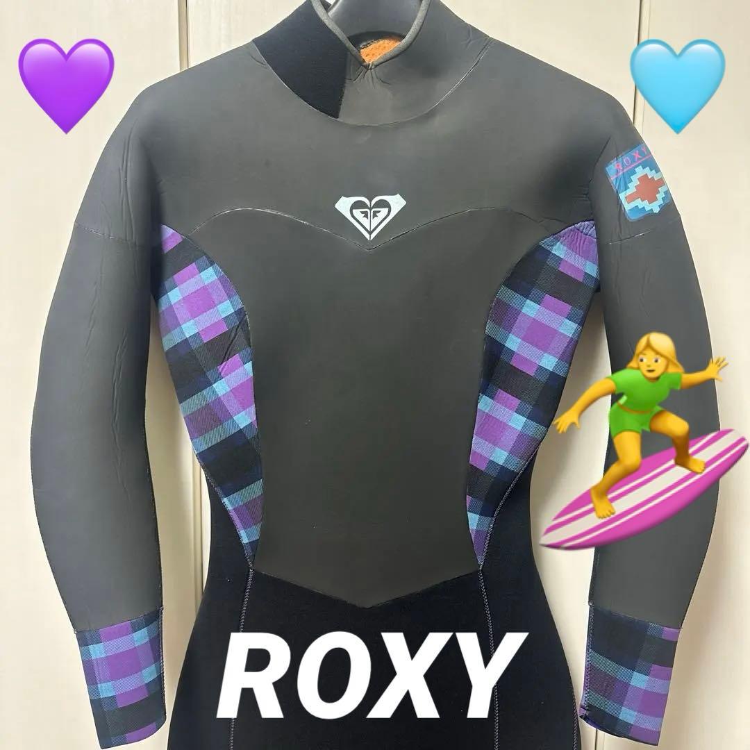 ❤️ROXY❤️５㎜フルスーツ❤️ブラック/パープル