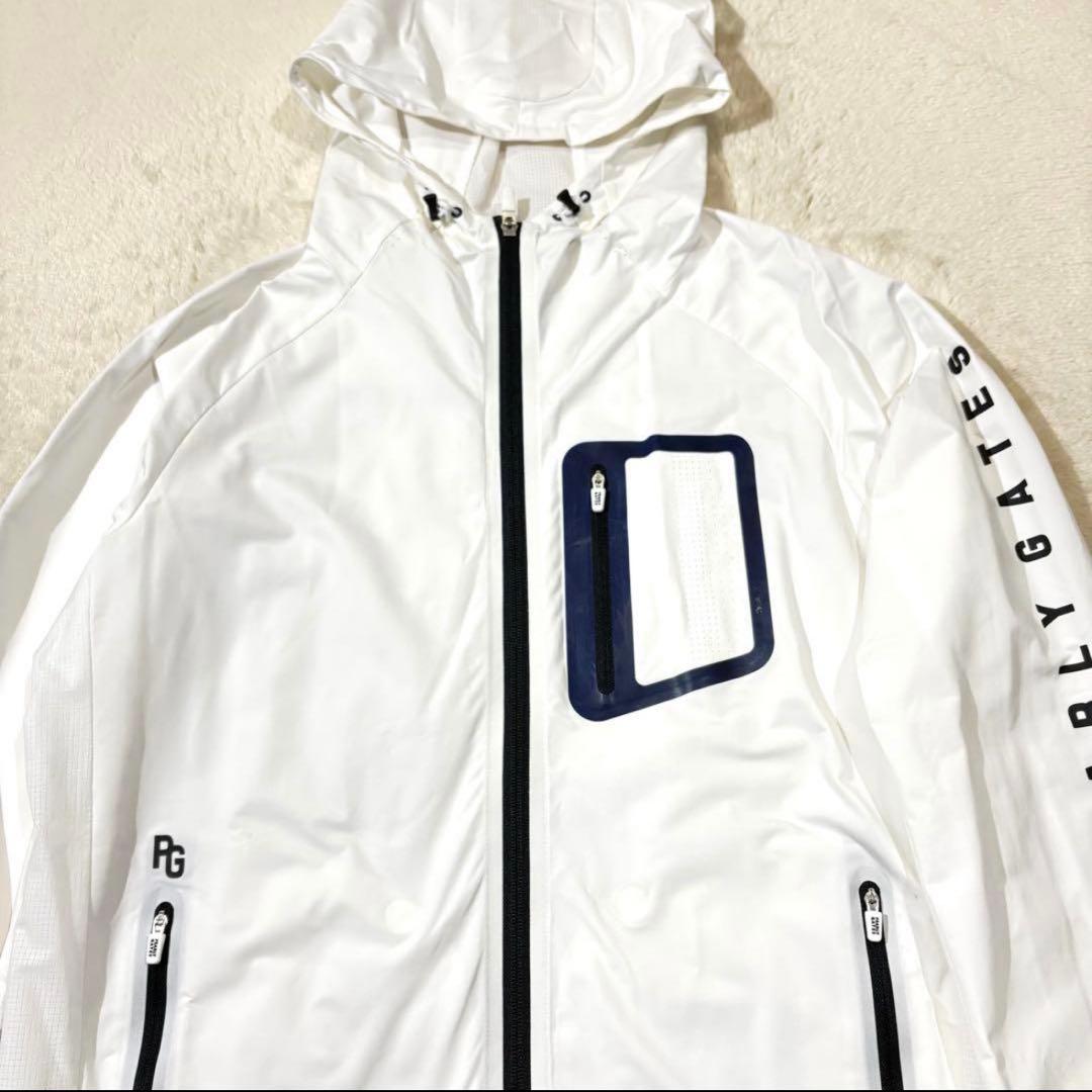 《美品》PEARLY GATES フード付 ジップ ナイロンジャケット ゴルフ