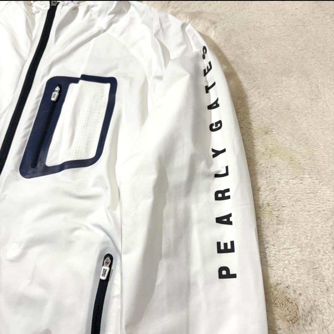 《美品》PEARLY GATES フード付 ジップ ナイロンジャケット ゴルフ