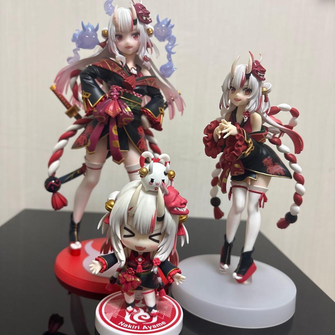 ホロライブ　百鬼あやめ　フィギュア3体セット　グッズまとめ売り