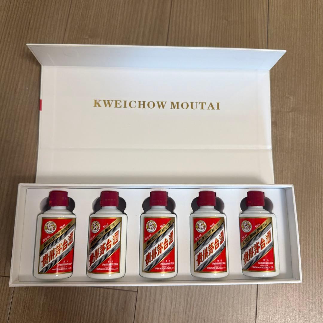 貴州茅台酒 飛天 アルコール53度50ml*5（5本セット）箱付 中国酒 白酒