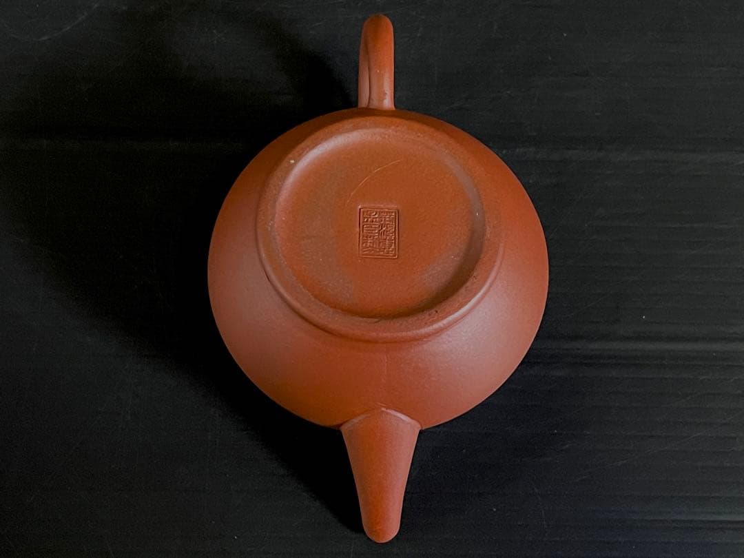 「母」 朱泥 孟臣 急須 中国古玩 煎茶 煎茶道具 (108A)