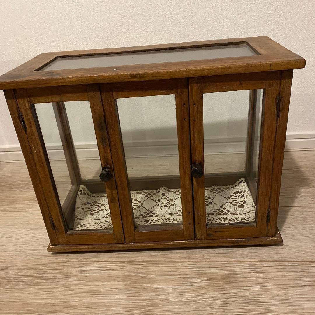 アンティーク　ガラスケース