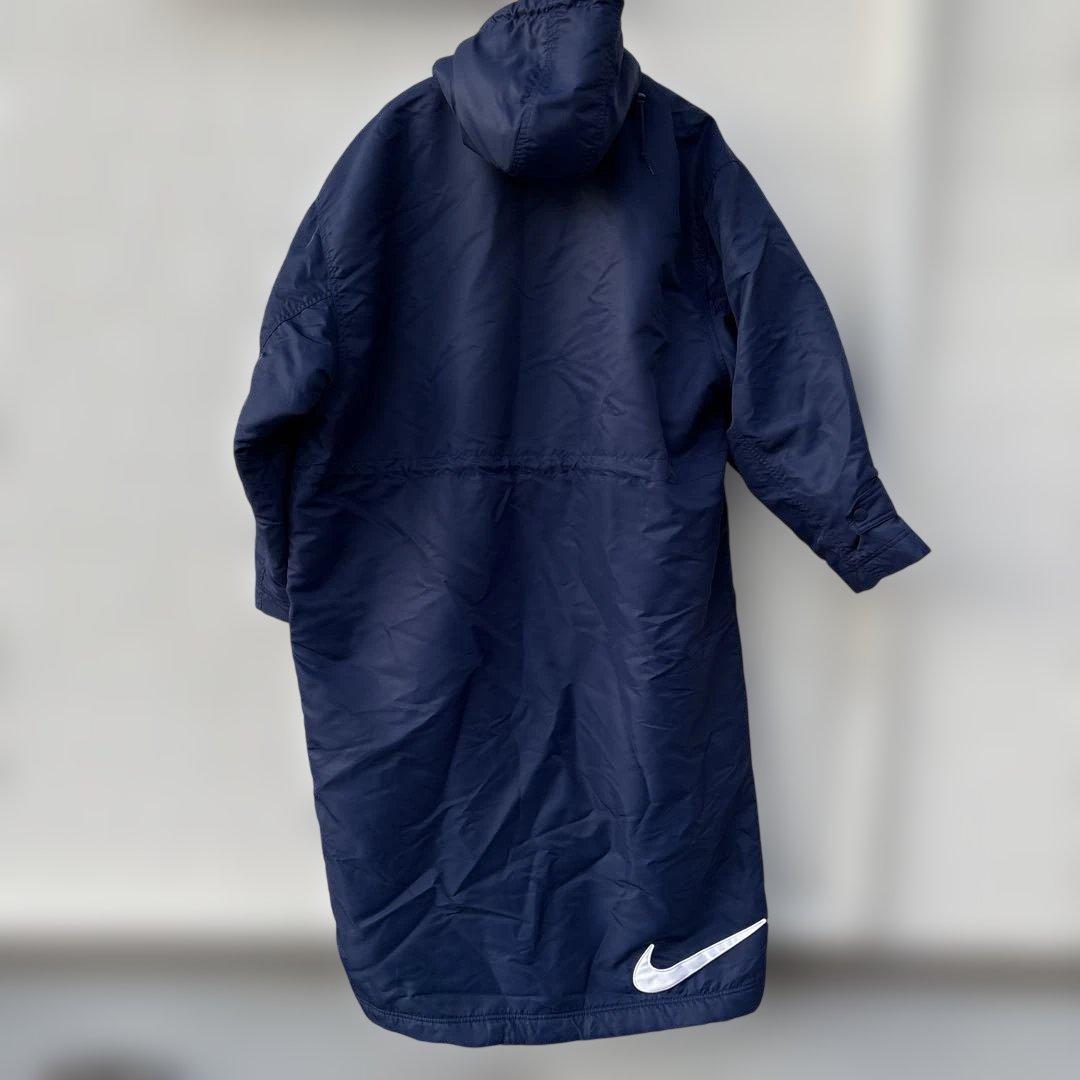 90s NIKE 美品　銀タグ 裏ボア ベンチコート ビッグスウッシュ　L