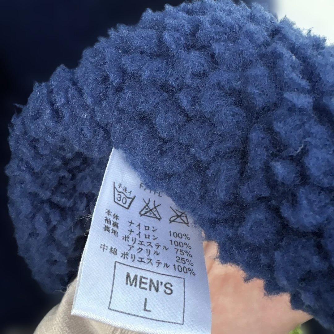 90s NIKE 美品　銀タグ 裏ボア ベンチコート ビッグスウッシュ　L