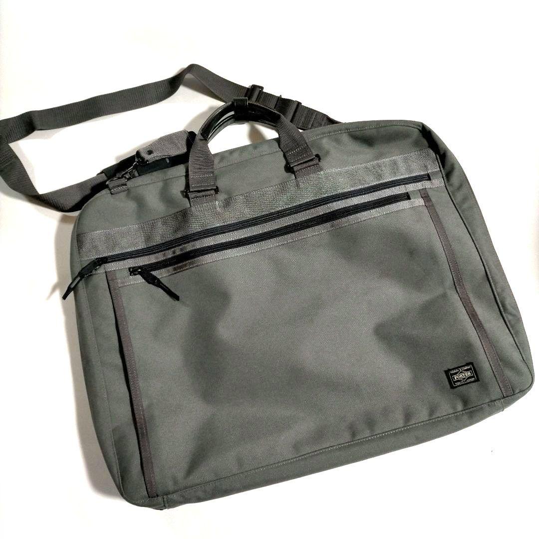 激レア 美品 ポーター ガーメントバッグ 大容量 ビジネス スーツ メンズ 灰色