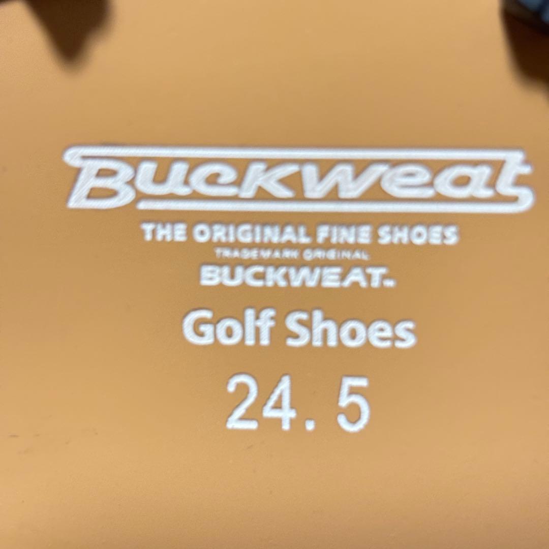 【未使用タグ付】Buckwheat ゴルフシューズ 24.5 完全防水 スパイク