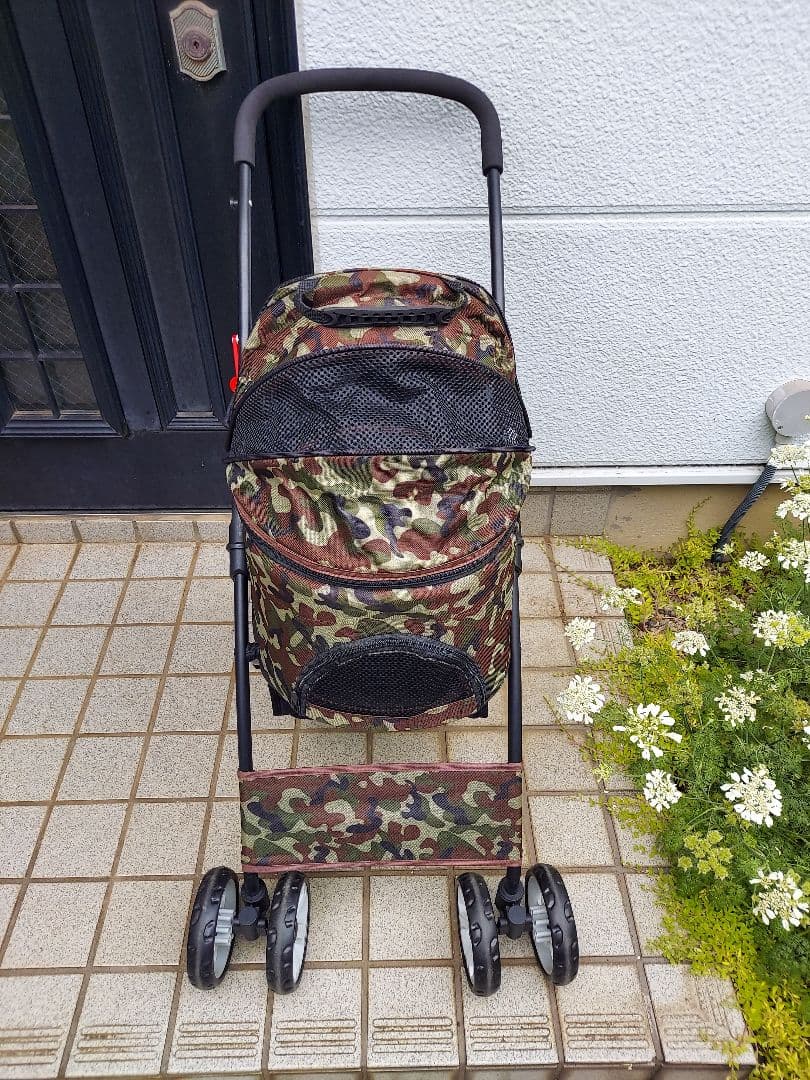 迷彩ペットカート(バスケット取り外し式)