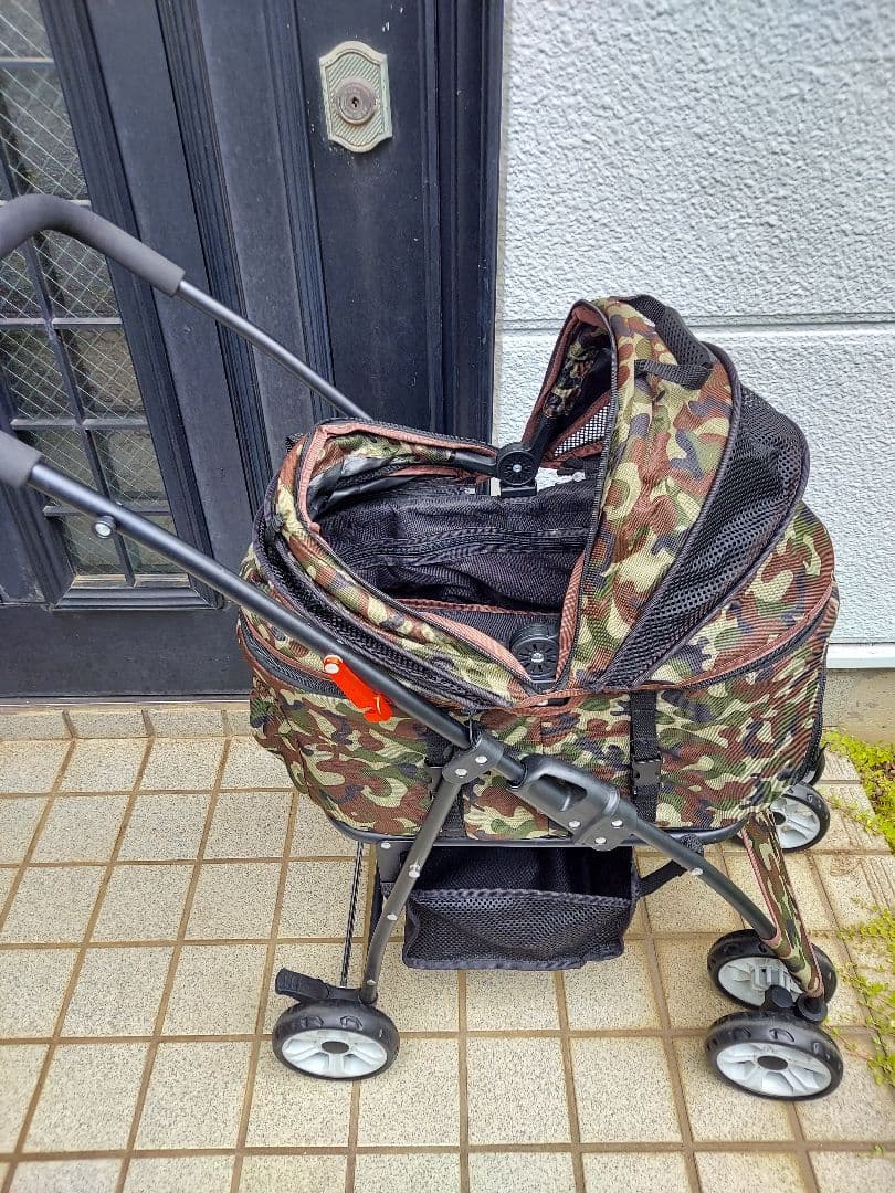 迷彩ペットカート(バスケット取り外し式)