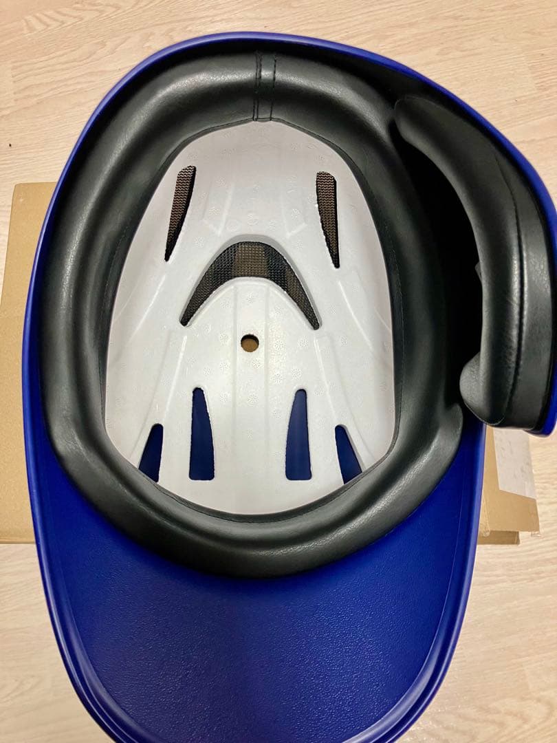 【美品】野球　軟式用ヘルメット　左打者用　片耳　ゼット　つや消し加工