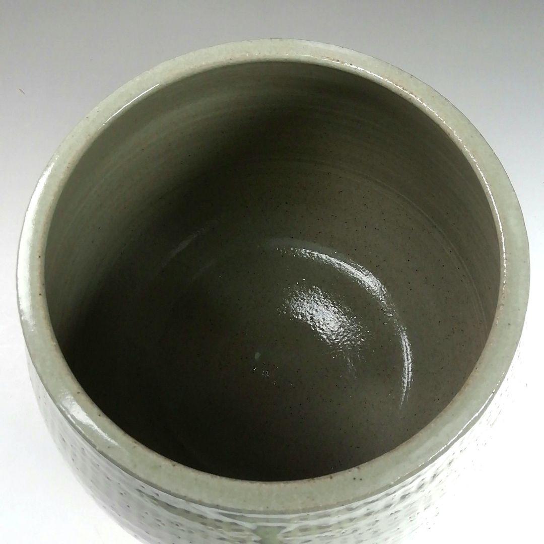 Ｗ１５１　水指　『阿漕焼』『三島芋頭　水指』『福森比路志』　共箱　茶道具