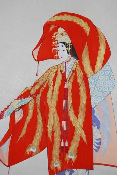 真作/喜一/羽衣図/桐共箱/布袋屋掛軸HB-162