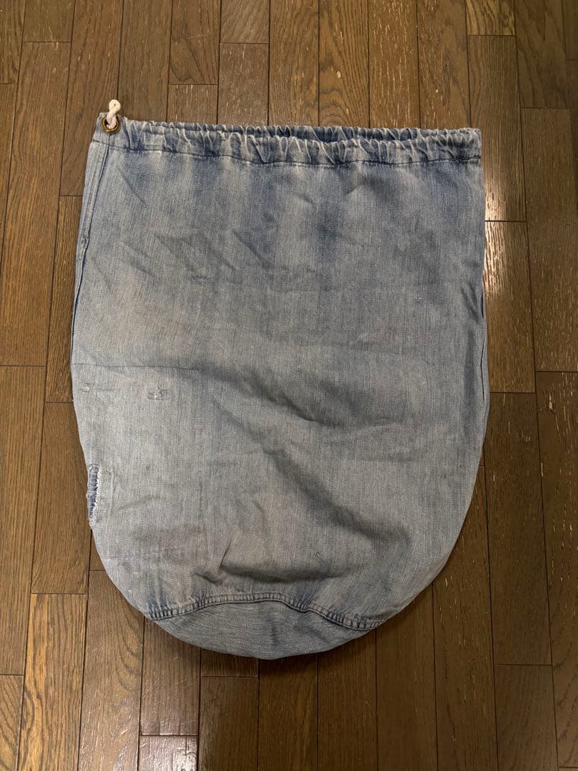 40’s US NAVY ARMY 米軍 デニムランドリーバッグ ステンシル