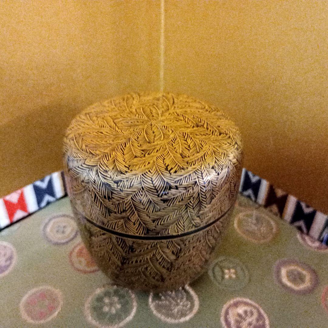 よっちゃん　棗　輪島塗　萬葉沈金　香雲造　共箱