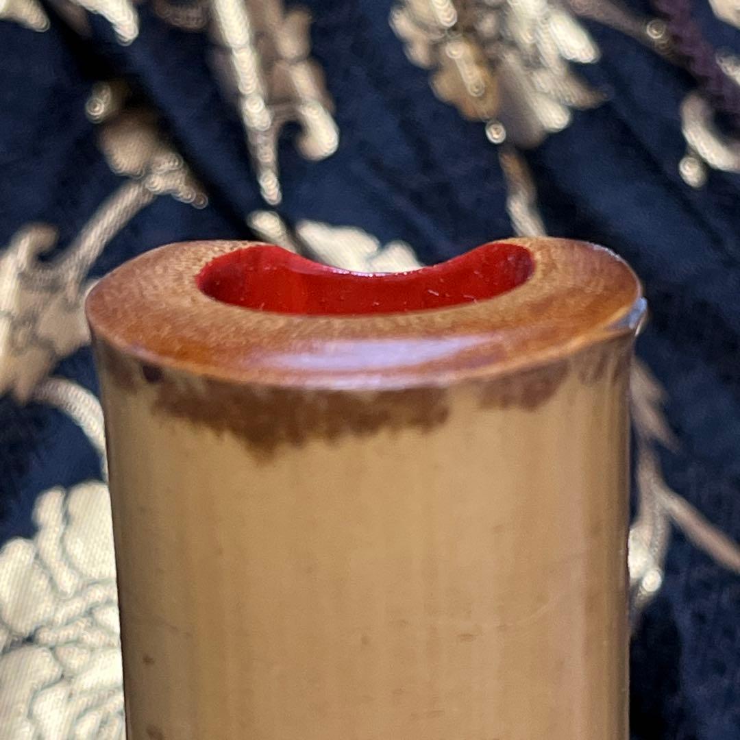 尺八 都山流 銀越 中継ぎ緩み無し 一尺四寸管 籐巻 銀三線 【音出し確認済み】