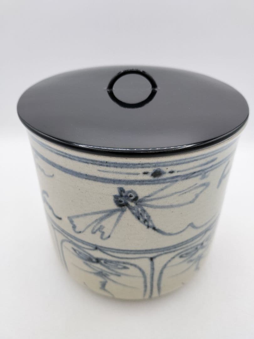 c670 水指 安南写 蜻蛉 太仙窯 木箱 茶道具 古物