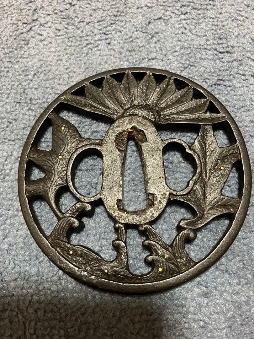 鐔　鍔　菊水図　時代物