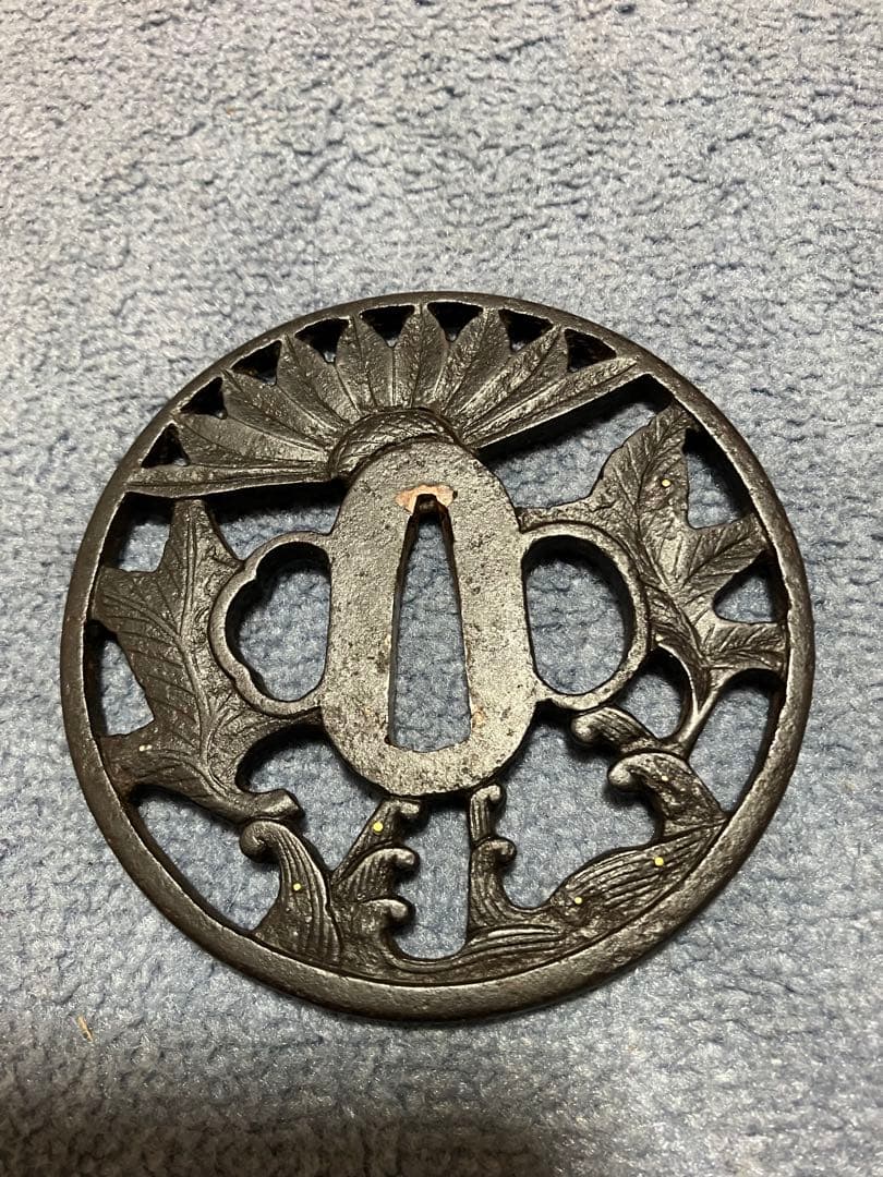 鐔　鍔　菊水図　時代物