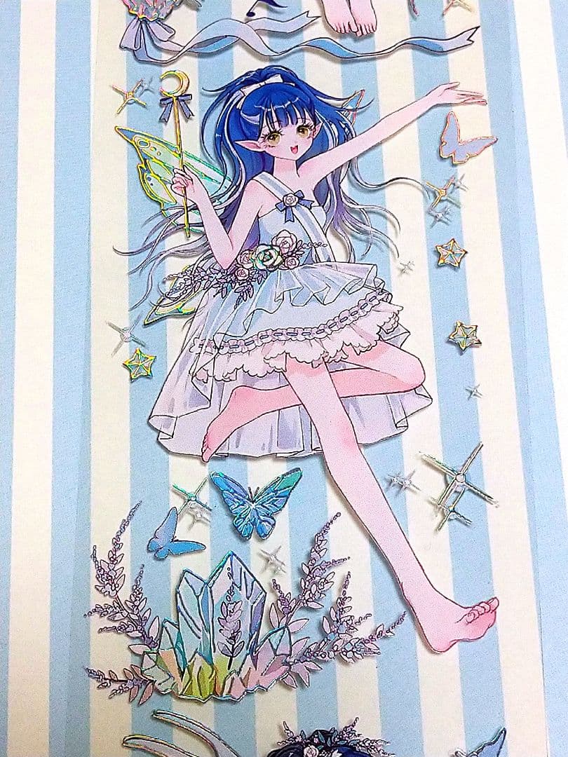 J1082＃精灵仙子(镭射银)么么公主切り売りで人物マステ女の子