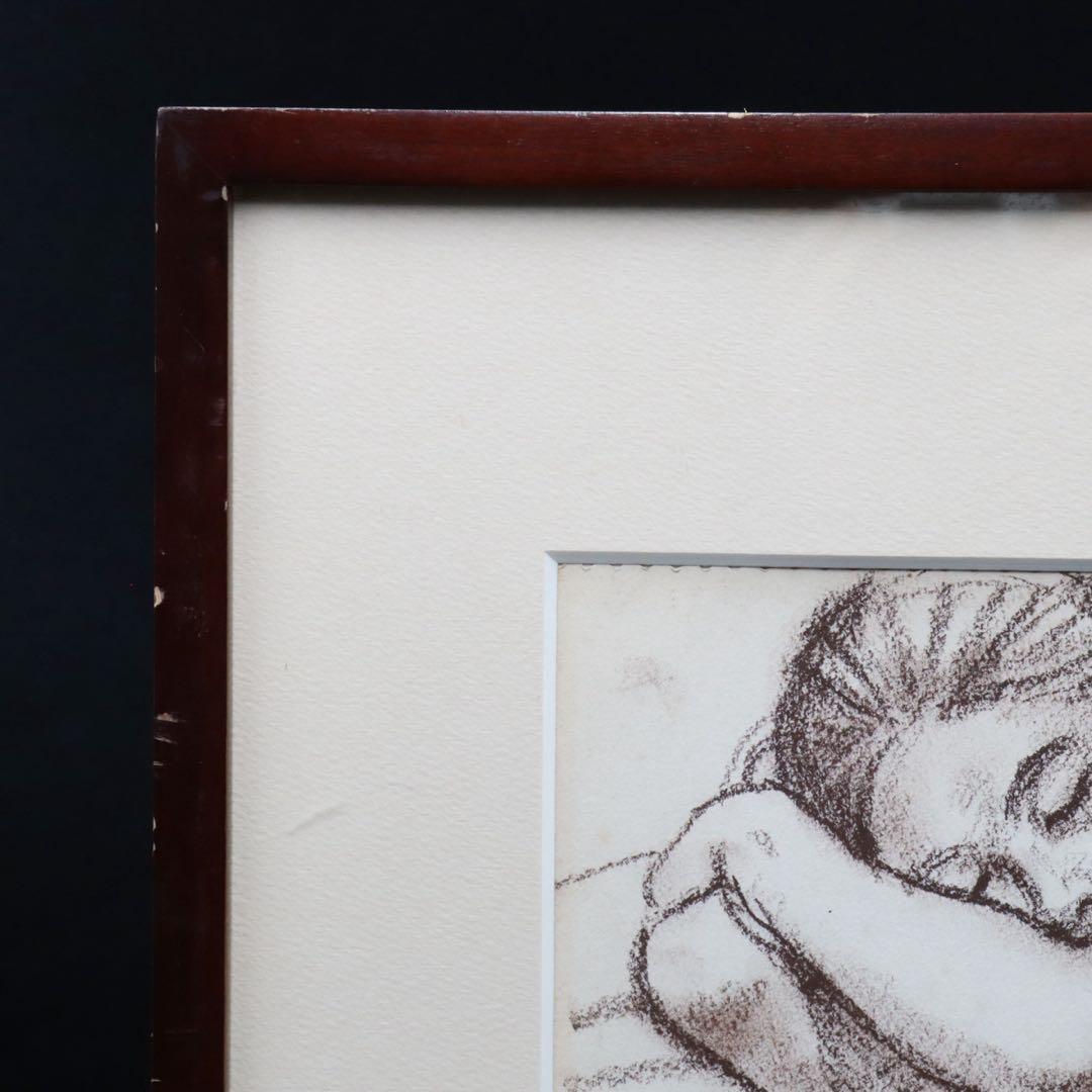 小磯良平 デッサン 肉筆 蔵出し品