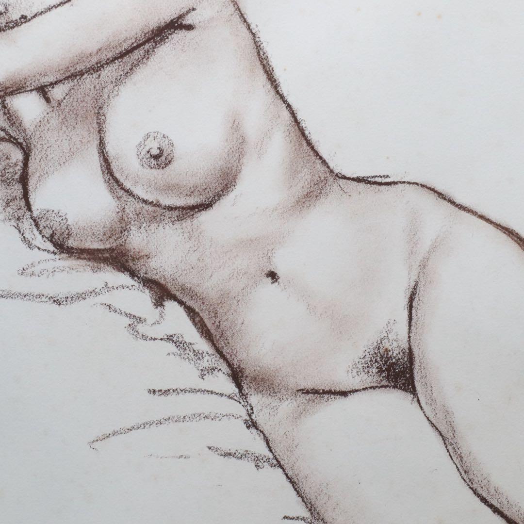 小磯良平 デッサン 肉筆 蔵出し品