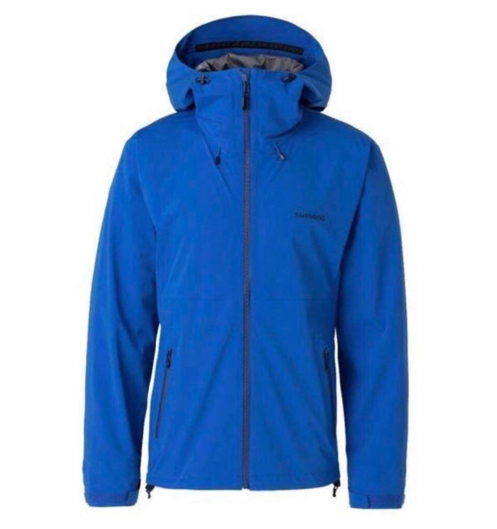 新品 シマノ RA-006V ブルー XLサイズ ストレッチ レインジャケット