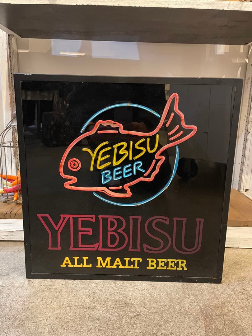 YEBISU 電飾看板　ネオン看板 希少品　約40cm