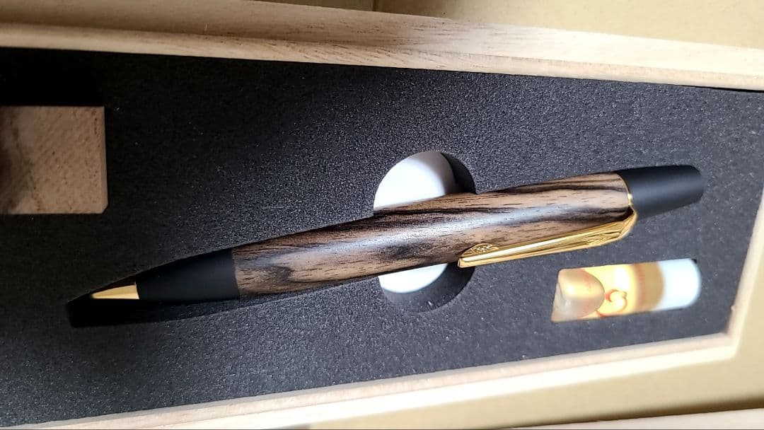 特上黒柿のボールペン・ロータリー × 1