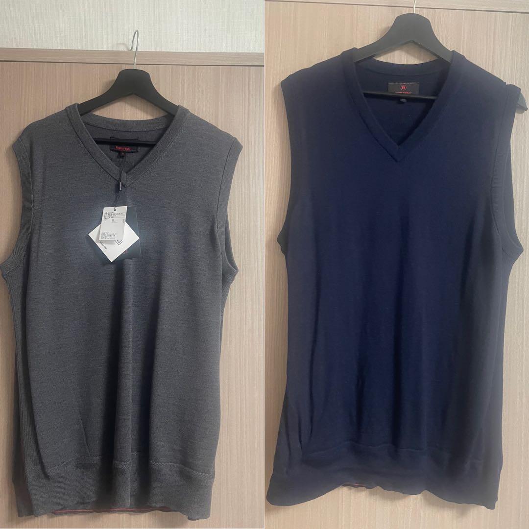 【未使用含む3点】BRIEFING メリノウール Vネックベスト XL