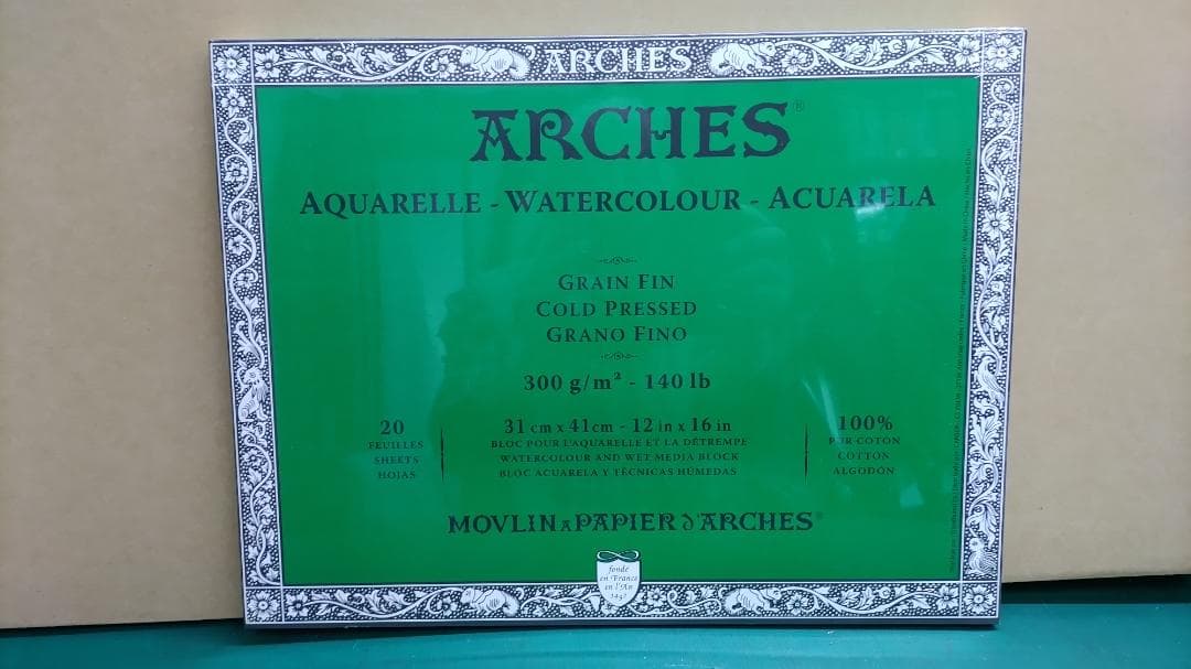 新品　アルシュ水彩紙　F6サイズ　31cmx410cm 300g/m²