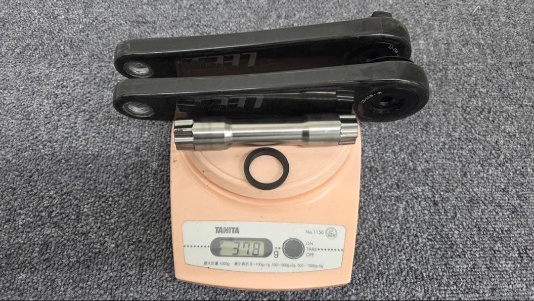 LEESE カーボンクランク チタンスピンドル 24mm 170mm 中古品