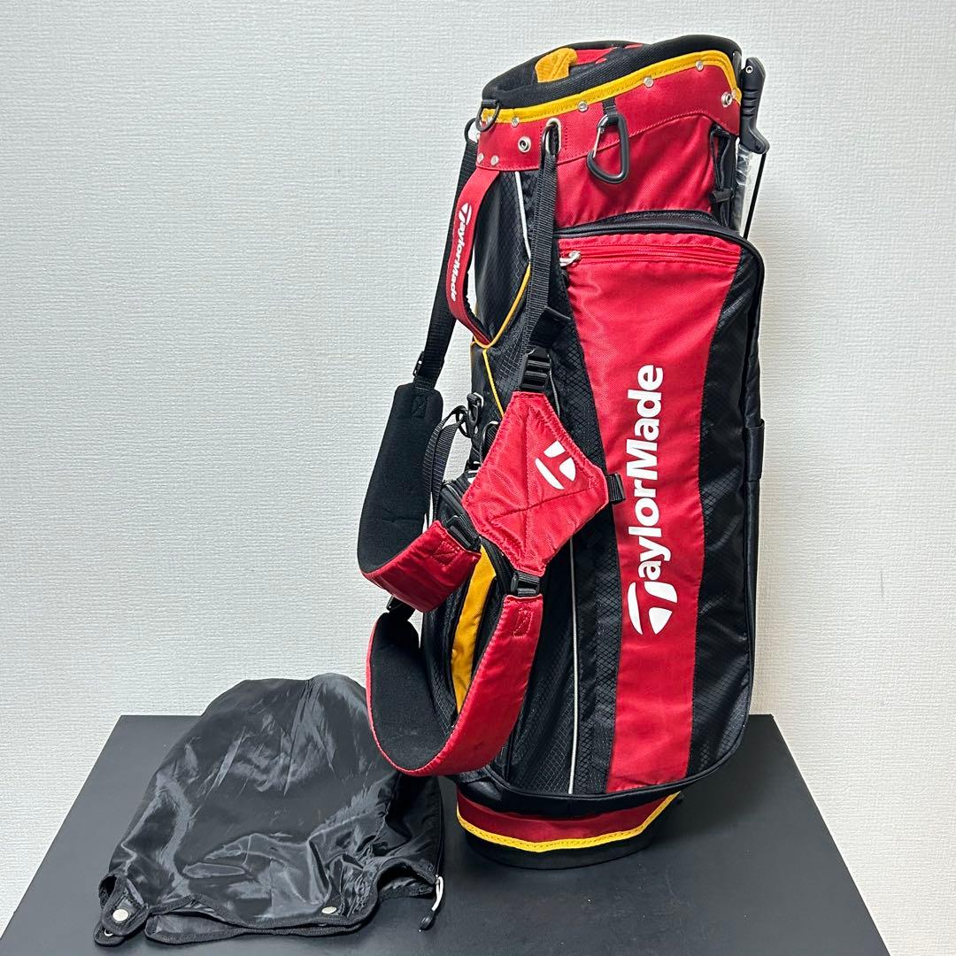 テーラーメイド 軽量スタンド キャディバッグ 7分割 綺麗め 赤/黄/黒