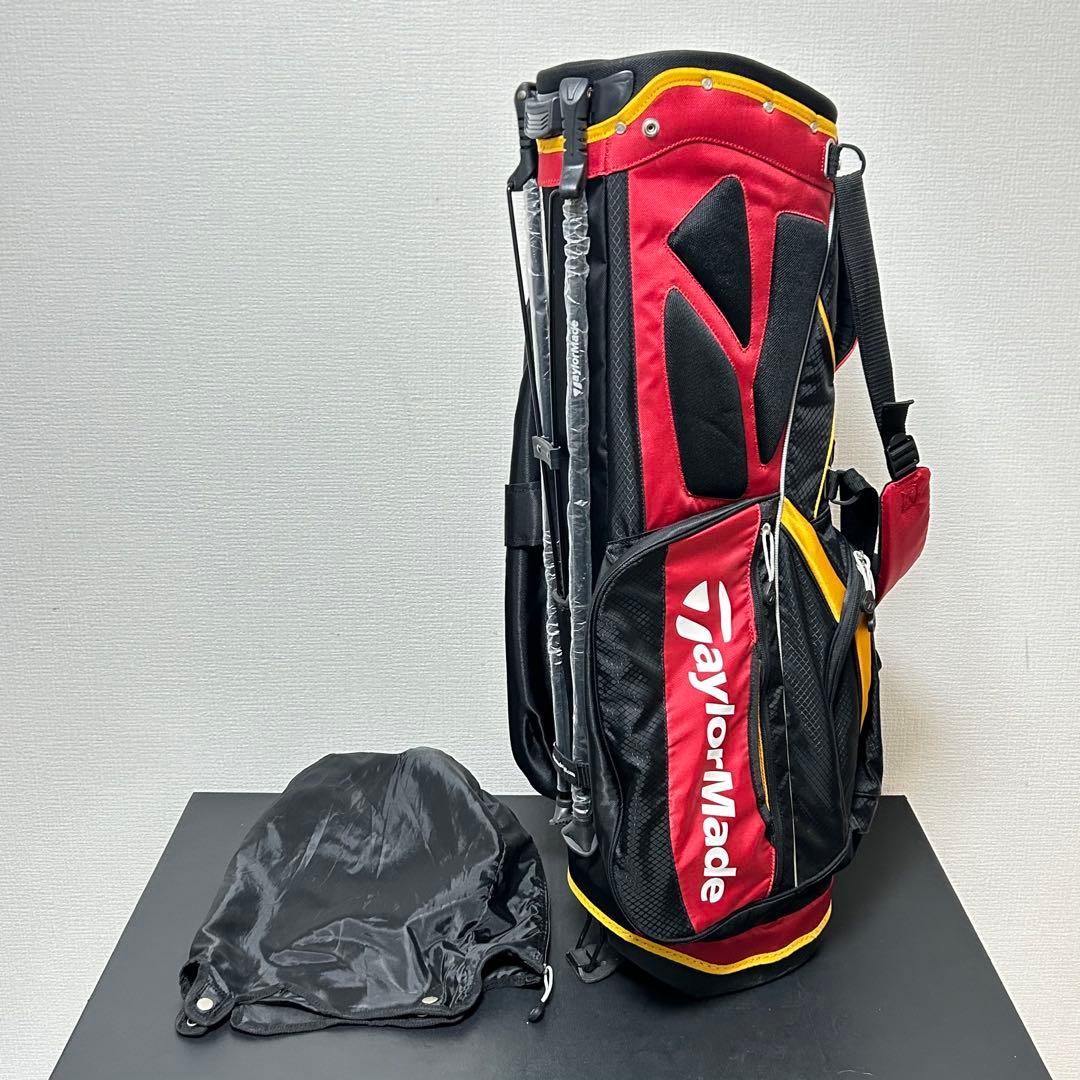 テーラーメイド 軽量スタンド キャディバッグ 7分割 綺麗め 赤/黄/黒