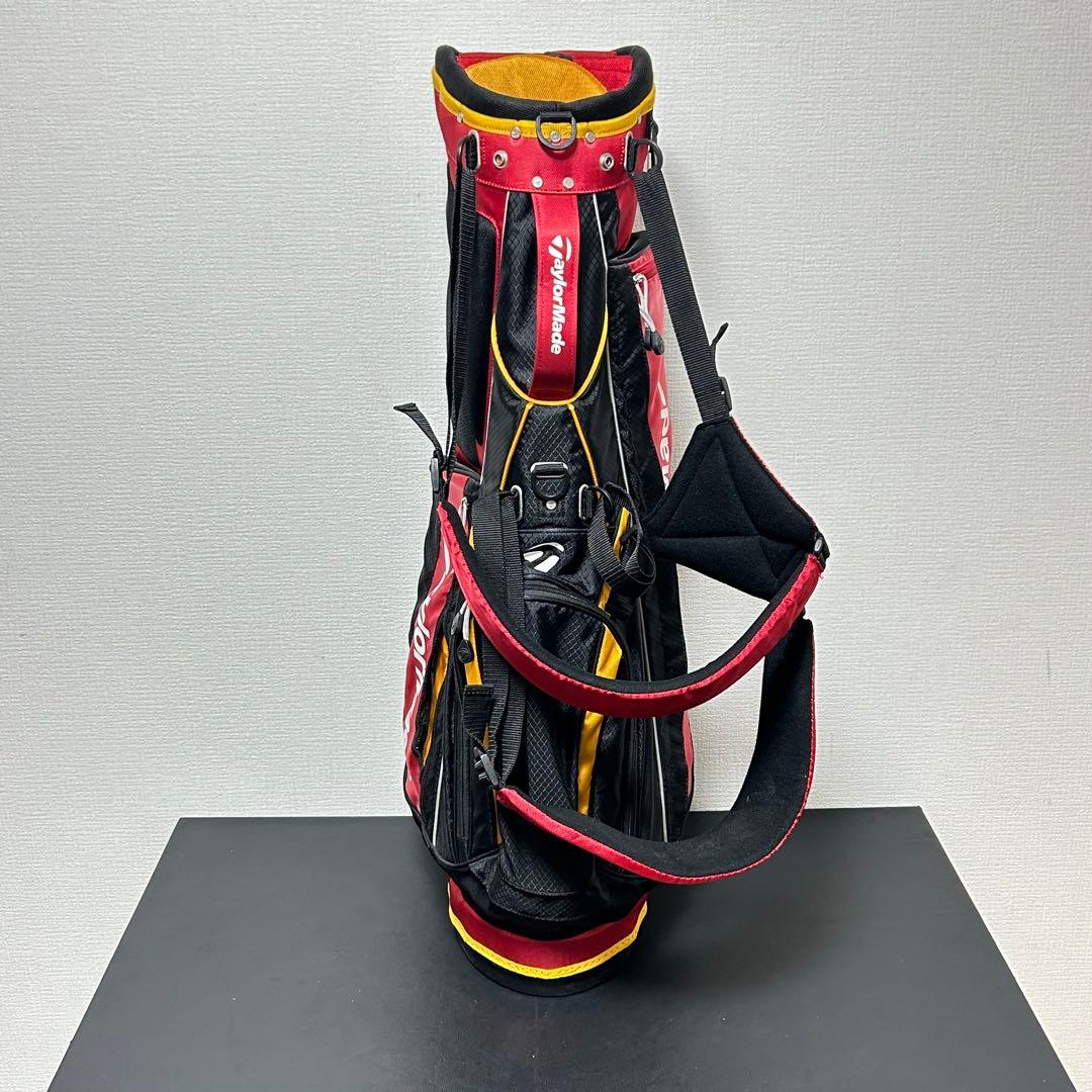 テーラーメイド 軽量スタンド キャディバッグ 7分割 綺麗め 赤/黄/黒