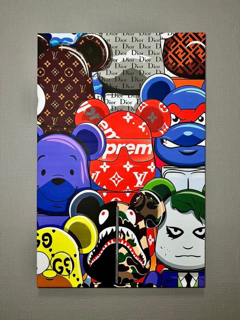 No.248木枠付きキャンバスアート　ブランドアートポスター　ベアブリック