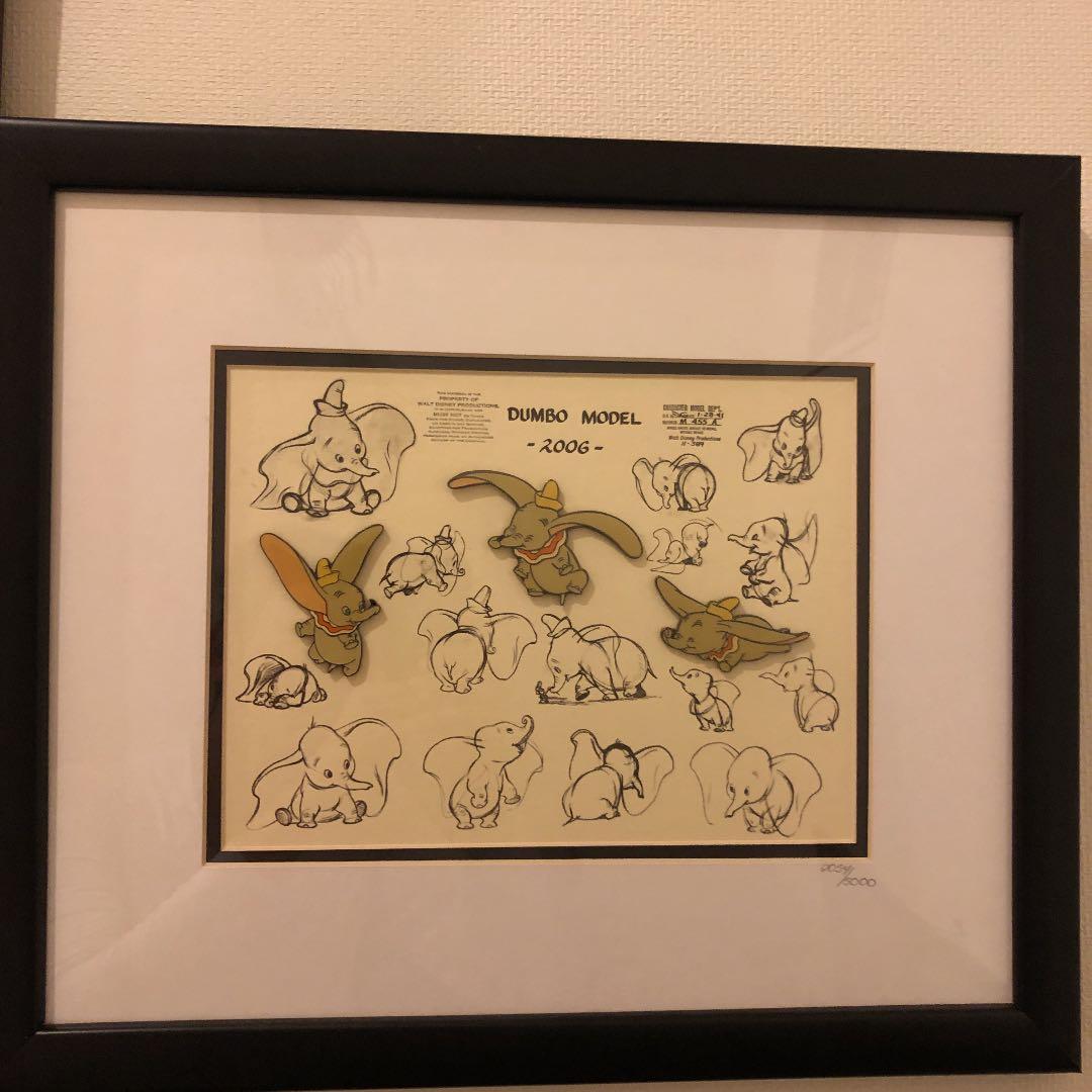 ダンボ　絵画　ピンバッジ　ディズニー　アート