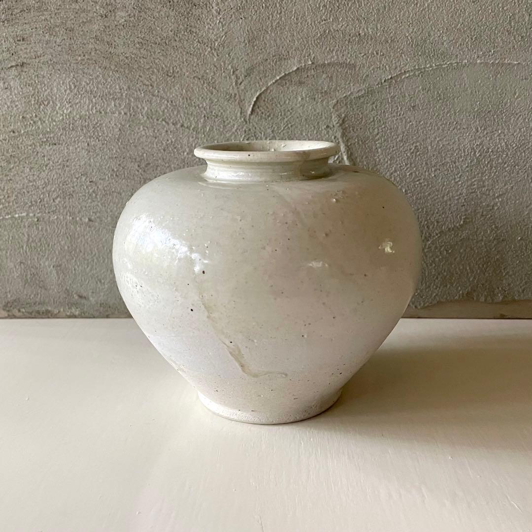 白磁 肩付壺 小壺 唐物 中国美術 中国古玩 唐代 高さ12㎝ 李朝 高麗