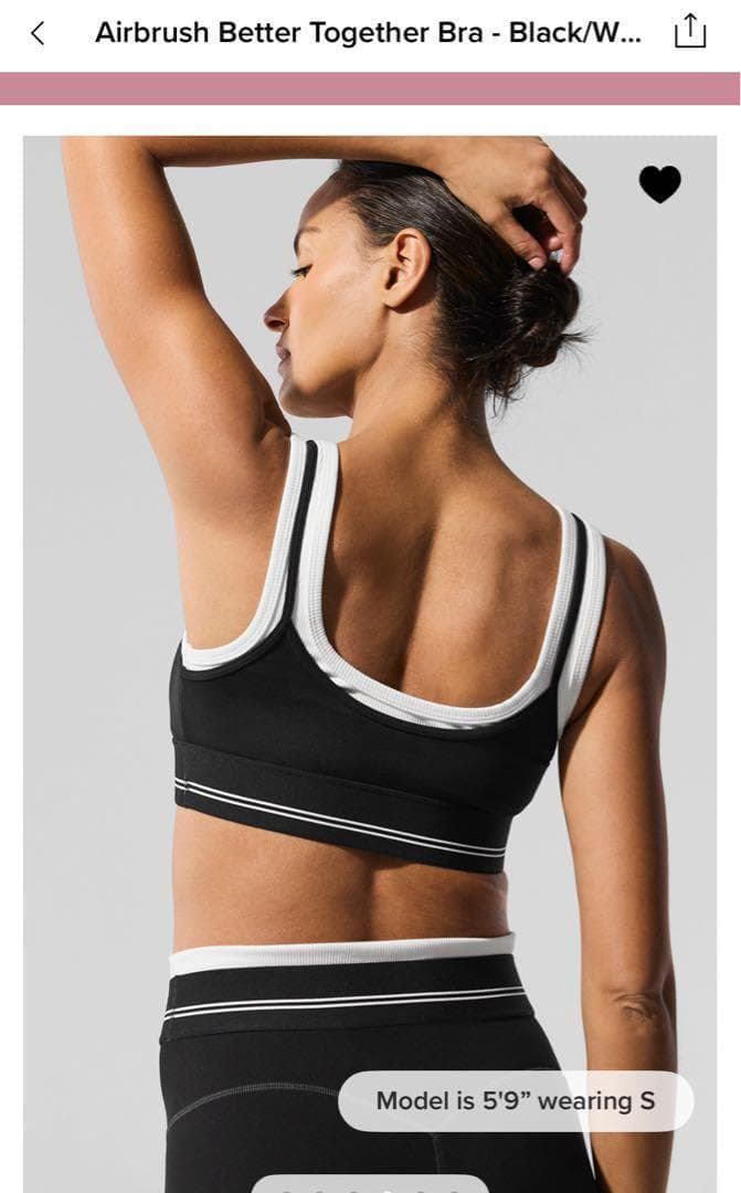 alo yoga アロ エアブラッシュ ブラ Sサイズ