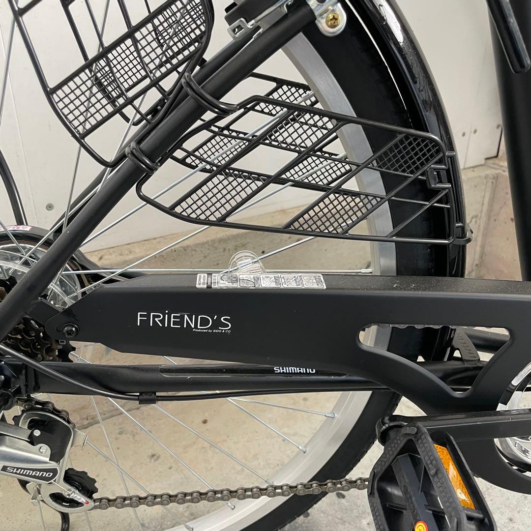 シドーサイクル 26FRIEND’S 6段オート26インチ マットブラック 黒