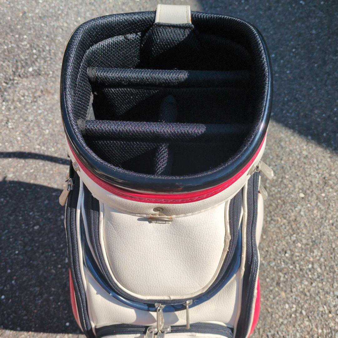 Titleist ゴルフキャディバッグ ホワイト/レッド/ネイビー