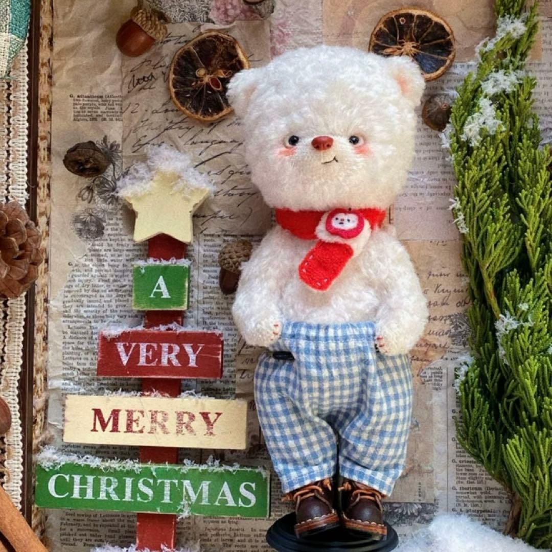 ドヤ顔のしろくまさん ぬいぐるみ ハンドメイド 海外作家様 テディベア 熊